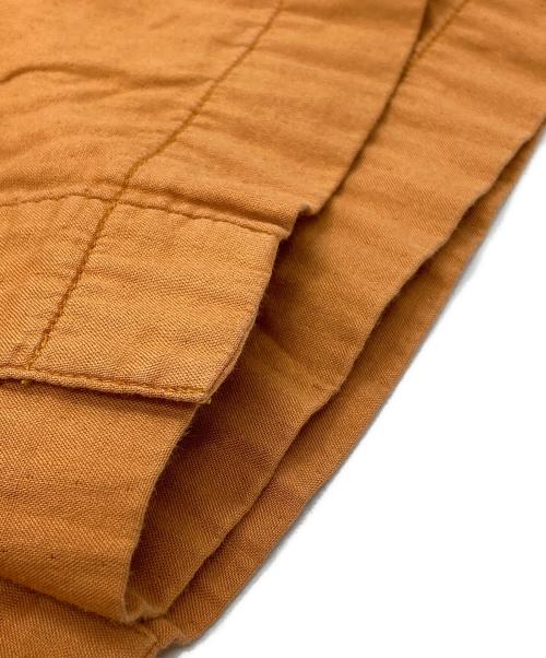 ISSEY MIYAKE（イッセイミヤケ）ISSEY MIYAKE (イッセイミヤケ) コットンガーゼバンドカラーシャツ/Cotton Band Collar Shirt オレンジ サイズ:Mの古着・服飾アイテム