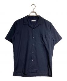 nanamica（ナナミカ）の古着「OPEN COLLAR PANAMA S/S SHIRT/オープンカラーパナマショートスリーブシャツ」｜ネイビー