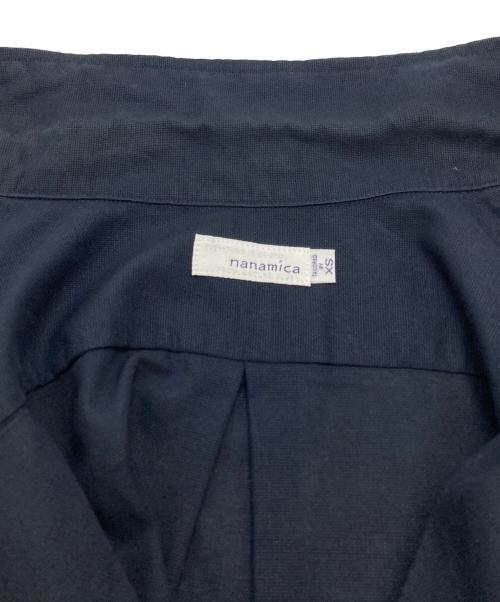 nanamica（ナナミカ）nanamica (ナナミカ) OPEN COLLAR PANAMA S/S SHIRT/オープンカラーパナマショートスリーブシャツ ネイビー サイズ:XSの古着・服飾アイテム
