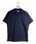 nanamica（ナナミカ）の古着「OPEN COLLAR PANAMA S/S SHIRT/オープンカラーパナマショートスリーブシャツ」｜ネイビー