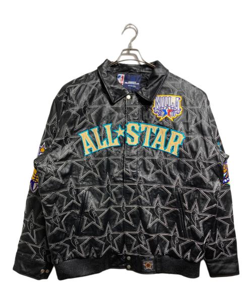 JH Design（ジェイエイチデザイン）JH Design (ジェイエイチデザイン) 00'S ワッペンレザースタジャン/Leather Varsity Jacket with Patches ブラック サイズ:3XLの古着・服飾アイテム
