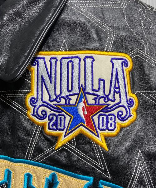 JH Design（ジェイエイチデザイン）JH Design (ジェイエイチデザイン) 00'S ワッペンレザースタジャン/Leather Varsity Jacket with Patches ブラック サイズ:3XLの古着・服飾アイテム