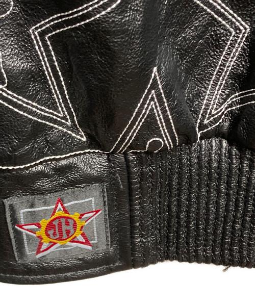 JH Design（ジェイエイチデザイン）JH Design (ジェイエイチデザイン) 00'S ワッペンレザースタジャン/Leather Varsity Jacket with Patches ブラック サイズ:3XLの古着・服飾アイテム