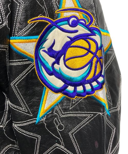 JH Design（ジェイエイチデザイン）JH Design (ジェイエイチデザイン) 00'S ワッペンレザースタジャン/Leather Varsity Jacket with Patches ブラック サイズ:3XLの古着・服飾アイテム