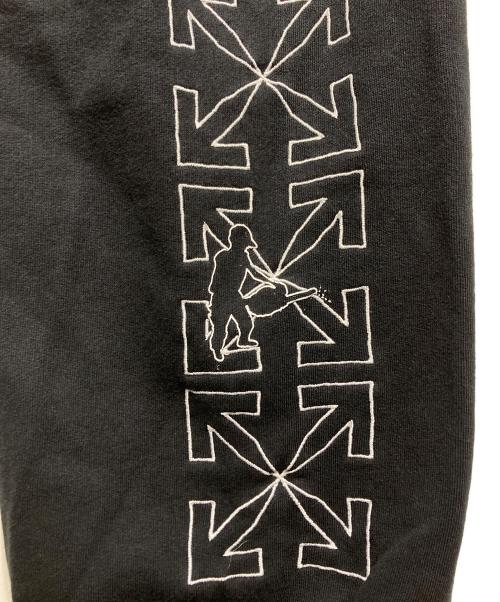 OFFWHITE（オフホワイト）OFFWHITE (オフホワイト) アロー刺繍スウェット パンツ ブラック サイズ:Sの古着・服飾アイテム