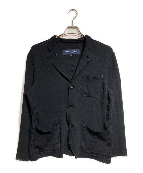 COMME des GARCONS HOMME（コムデギャルソン オム）COMME des GARCONS HOMME (コムデギャルソン オム) インサイドアウトニットジャケット/Inside-Out Knit Jacket ブラック サイズ:Sの古着・服飾アイテム