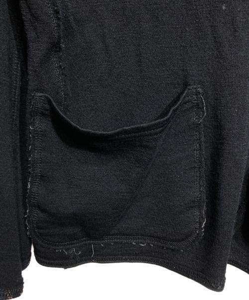 COMME des GARCONS HOMME（コムデギャルソン オム）COMME des GARCONS HOMME (コムデギャルソン オム) インサイドアウトニットジャケット/Inside-Out Knit Jacket ブラック サイズ:Sの古着・服飾アイテム