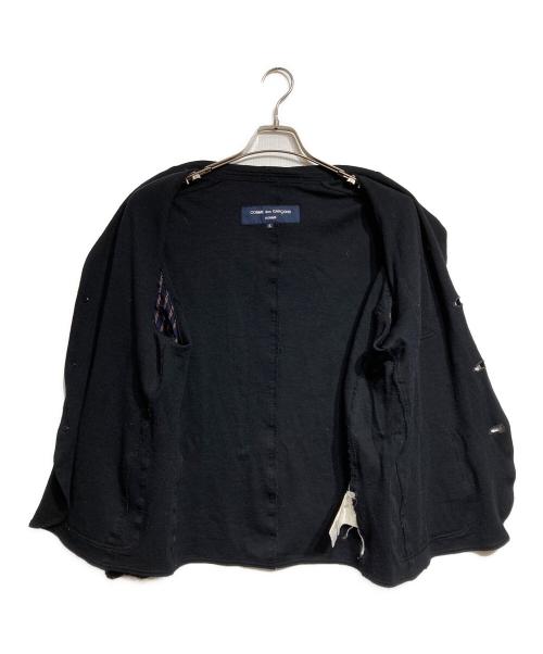 COMME des GARCONS HOMME（コムデギャルソン オム）COMME des GARCONS HOMME (コムデギャルソン オム) インサイドアウトニットジャケット/Inside-Out Knit Jacket ブラック サイズ:Sの古着・服飾アイテム