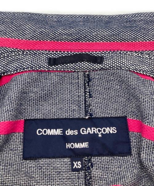 COMME des GARCONS HOMME（コムデギャルソン オム）COMME des GARCONS HOMME (コムデギャルソン オム) 鹿の子ボーダージャケット/Border Jacket ピンク×グレー サイズ:XSの古着・服飾アイテム