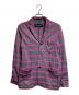 COMME des GARCONS HOMME（コムデギャルソン オム）の古着「鹿の子ボーダージャケット/Border Jacket」｜ピンク×グレー
