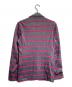 COMME des GARCONS HOMME (コムデギャルソン オム) 鹿の子ボーダージャケット/Border Jacket ピンク×グレー サイズ:XS：18000円