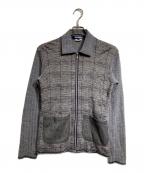 COMME des GARCONS JUNYA WATANABE MANコム デ ギャルソン ジュンヤ ワタナベ マン）の古着「Elbow Patch Zip Wool Jacket/エルボーパッチジップウールジャケット」｜グレー