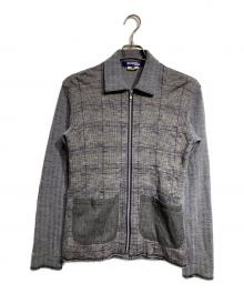 COMME des GARCONS JUNYA WATANABE MAN（コム デ ギャルソン ジュンヤ ワタナベ マン）の古着「Elbow Patch Zip Wool Jacket/エルボーパッチジップウールジャケット」｜グレー