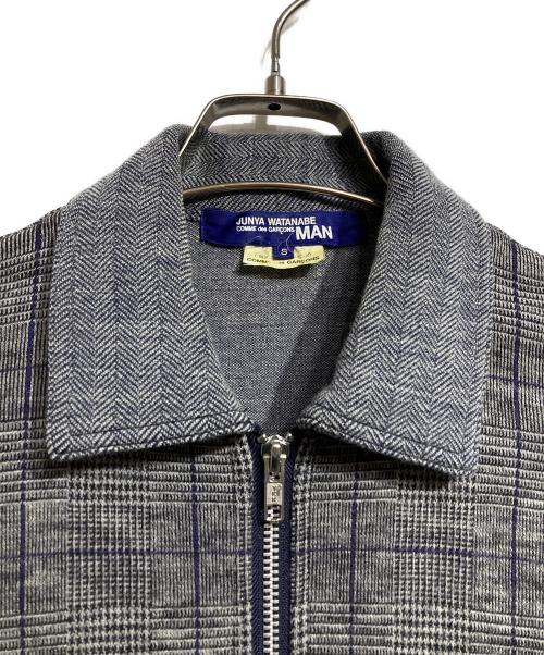 COMME des GARCONS JUNYA WATANABE MAN（コム デ ギャルソン ジュンヤ ワタナベ マン）COMME des GARCONS JUNYA WATANABE MAN (コム デ ギャルソン ジュンヤ ワタナベ マン) Elbow Patch Zip Wool Jacket/エルボーパッチジップウールジャケット グレー サイズ:Sの古着・服飾アイテム