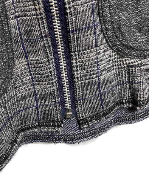 COMME des GARCONS JUNYA WATANABE MAN（コム デ ギャルソン ジュンヤ ワタナベ マン）COMME des GARCONS JUNYA WATANABE MAN (コム デ ギャルソン ジュンヤ ワタナベ マン) Elbow Patch Zip Wool Jacket/エルボーパッチジップウールジャケット グレー サイズ:Sの古着・服飾アイテム
