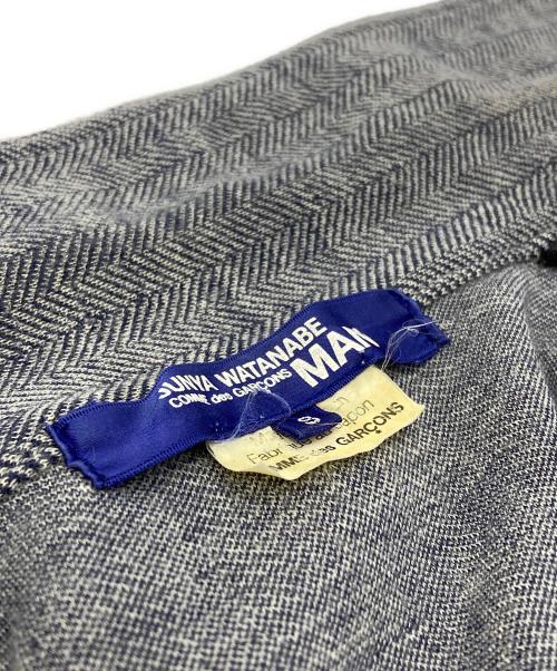 COMME des GARCONS JUNYA WATANABE MAN（コム デ ギャルソン ジュンヤ ワタナベ マン）COMME des GARCONS JUNYA WATANABE MAN (コム デ ギャルソン ジュンヤ ワタナベ マン) Elbow Patch Zip Wool Jacket/エルボーパッチジップウールジャケット グレー サイズ:Sの古着・服飾アイテム