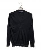 COMME des GARCONS HOMMEコムデギャルソン オム）の古着「エルボーパッチカシミヤシルクカーディガン/Elbow-patch cashmere-silk cardigan」｜ブラック