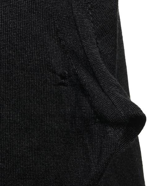 COMME des GARCONS HOMME（コムデギャルソン オム）COMME des GARCONS HOMME (コムデギャルソン オム) エルボーパッチカシミヤシルクカーディガン/Elbow-patch cashmere-silk cardigan ブラック サイズ:Mの古着・服飾アイテム