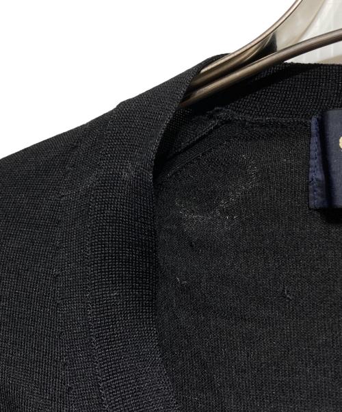 COMME des GARCONS HOMME（コムデギャルソン オム）COMME des GARCONS HOMME (コムデギャルソン オム) エルボーパッチカシミヤシルクカーディガン/Elbow-patch cashmere-silk cardigan ブラック サイズ:Mの古着・服飾アイテム
