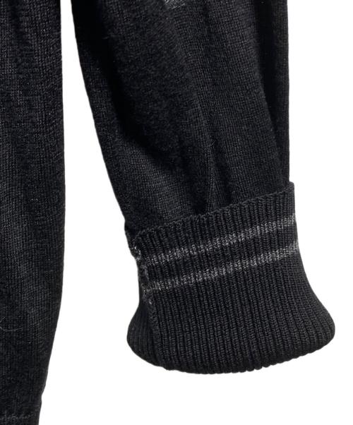 COMME des GARCONS HOMME（コムデギャルソン オム）COMME des GARCONS HOMME (コムデギャルソン オム) エルボーパッチカシミヤシルクカーディガン/Elbow-patch cashmere-silk cardigan ブラック サイズ:Mの古着・服飾アイテム