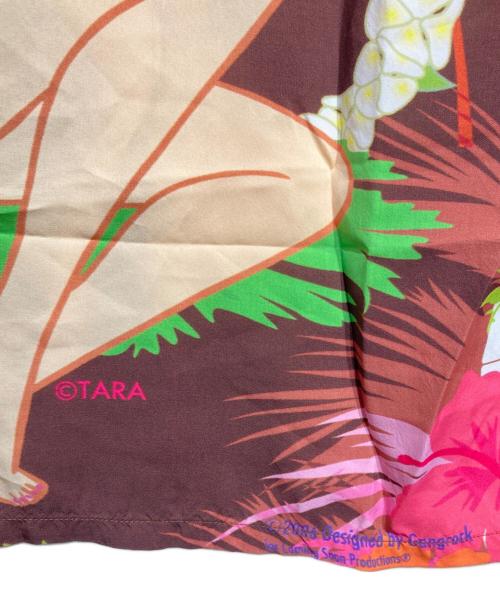 Sun Surf（サンサーフ）Sun Surf (サンサーフ) KEONI OF HAWAII TARA GIRLS ALOHA SHIRTS/アロハシャツ オレンジ×ブラウン サイズ:Sの古着・服飾アイテム