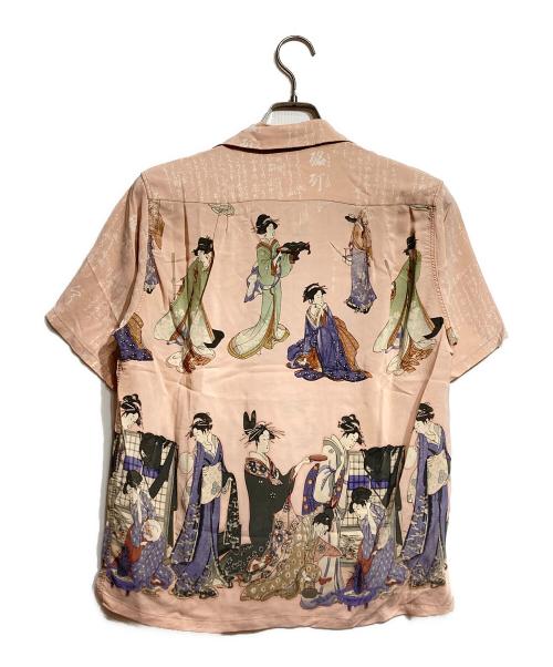 Sun Surf（サンサーフ）Sun Surf (サンサーフ) 浮世絵レーヨンシャツ/Ukiyo-e Rayon Shirt ピンク サイズ:Sの古着・服飾アイテム