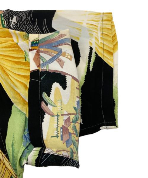Sun Surf（サンサーフ）Sun Surf (サンサーフ) ALOHA SACRED TREASURE SHIPシャツ/アロハシャツ ブラック×イエロー サイズ:Sの古着・服飾アイテム