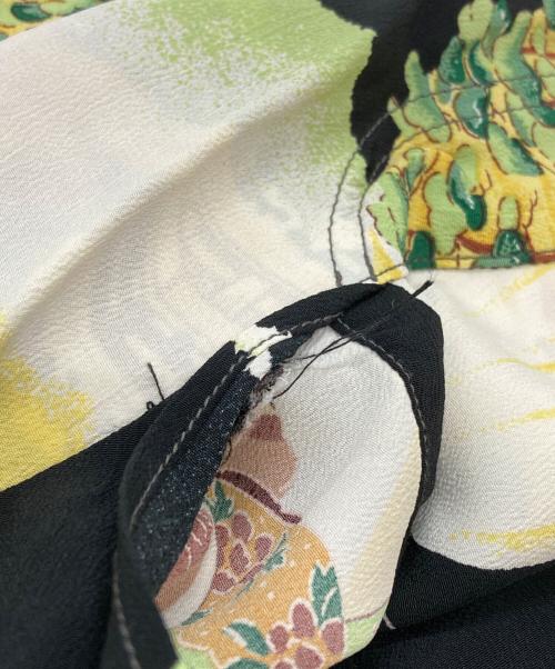 Sun Surf（サンサーフ）Sun Surf (サンサーフ) ALOHA SACRED TREASURE SHIPシャツ/アロハシャツ ブラック×イエロー サイズ:Sの古着・服飾アイテム
