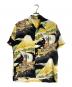 Sun Surf（サンサーフ）の古着「ALOHA SACRED TREASURE SHIPシャツ/アロハシャツ」｜ブラック×イエロー