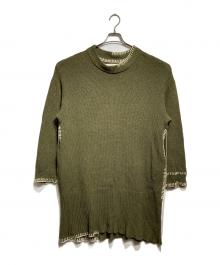 OUAT（オーユーエーティー）の古着「和紙サマーニットワンピ/Washi paper summer knit dress」｜グリーン