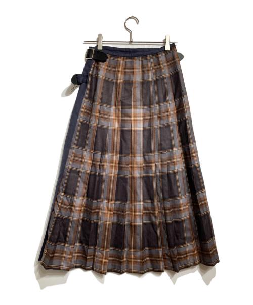 O'NEIL OF DUBLIN（オニールオブダブリン）O'NEIL OF DUBLIN (オニールオブダブリン) キルトスカート ネイビー サイズ:36の古着・服飾アイテム