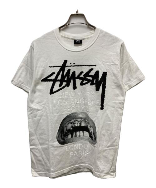 stussy（ステューシー）stussy (ステューシー) RICK OWENS (リックオウエンス) World Tour TEE ホワイト サイズ:Sの古着・服飾アイテム