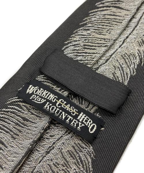 KAPITAL（キャピタル）KAPITAL (キャピタル) シルクツイル フェザータイ/Silk Twill Feather Tie ブラック サイズ:なしの古着・服飾アイテム