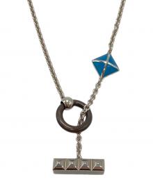 HERMES（エルメス）の古着「メドールXOネックレス/Hermès Medor XO Necklace」｜シルバー×ブルー