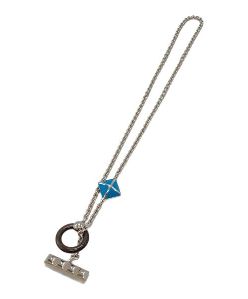 HERMES（エルメス）HERMES (エルメス) メドールXOネックレス/Hermès Medor XO Necklace シルバー×ブルーの古着・服飾アイテム