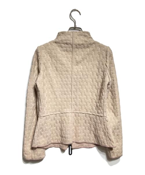 GIORGIO ARMANI（ジョルジオアルマーニ）GIORGIO ARMANI (ジョルジオアルマーニ) ニットジャガードジャケット/Knit Jacquard Jacket ピンク サイズ:38の古着・服飾アイテム