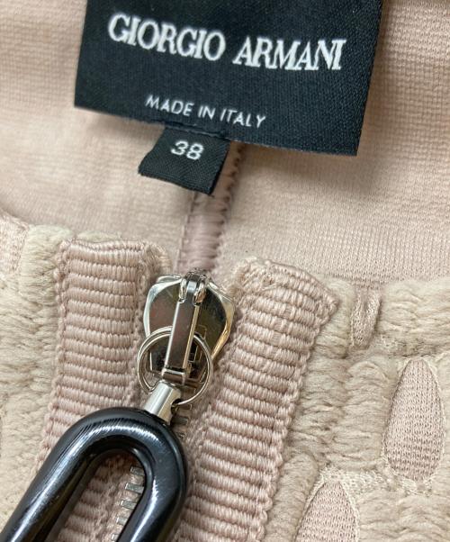 GIORGIO ARMANI（ジョルジオアルマーニ）GIORGIO ARMANI (ジョルジオアルマーニ) ニットジャガードジャケット/Knit Jacquard Jacket ピンク サイズ:38の古着・服飾アイテム