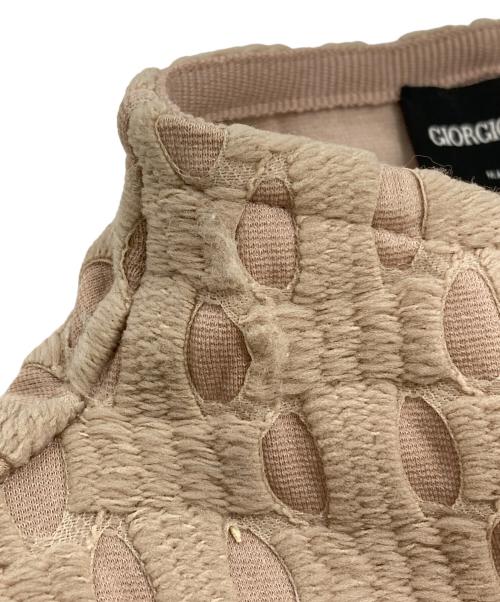 GIORGIO ARMANI（ジョルジオアルマーニ）GIORGIO ARMANI (ジョルジオアルマーニ) ニットジャガードジャケット/Knit Jacquard Jacket ピンク サイズ:38の古着・服飾アイテム
