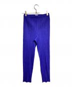 PLEATS PLEASEプリーツプリーズ）の古着「プリーツストレートパンツ/Pleated straight pants」｜パープル