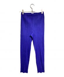 PLEATS PLEASE（プリーツプリーズ）の古着「プリーツストレートパンツ/Pleated straight pants」｜パープル