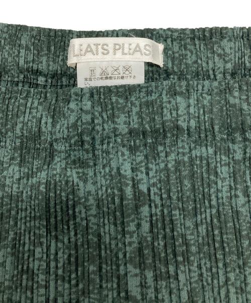 PLEATS PLEASE（プリーツプリーズ）PLEATS PLEASE (プリーツプリーズ) 総柄プリーツスカート/Pleated Skirt グリーン サイズ:3の古着・服飾アイテム