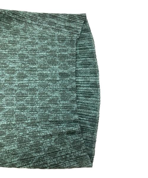 PLEATS PLEASE（プリーツプリーズ）PLEATS PLEASE (プリーツプリーズ) 総柄プリーツスカート/Pleated Skirt グリーン サイズ:3の古着・服飾アイテム
