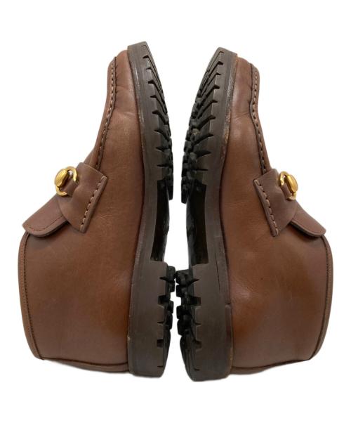 GUCCI（グッチ）GUCCI (グッチ) ホースビットチャッカブーツ/horsebit chukka boots ブラウン サイズ:6・1/2の古着・服飾アイテム