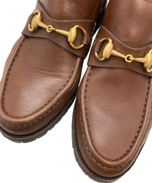 GUCCI（グッチ）GUCCI (グッチ) ホースビットチャッカブーツ/horsebit chukka boots ブラウン サイズ:6・1/2の古着・服飾アイテム