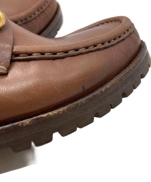 GUCCI（グッチ）GUCCI (グッチ) ホースビットチャッカブーツ/horsebit chukka boots ブラウン サイズ:6・1/2の古着・服飾アイテム