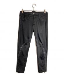 MARITHE+FRANCOIS GIRBAUD（マリテフランソワジルボー）の古着「ボンテージフレアパンツ/Bondage Flare Pants」｜ブラック