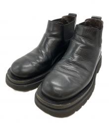 BOTTEGA VENETA（ボッテガベネタ）の古着「ラグチェルシーブーツ/Lug Sole Chelsea Boots 」｜ブラック