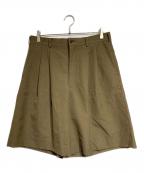 COMME des GARCONS HOMME PLUSコムデギャルソンオムプリュス）の古着「2タックウールバギーショーツ/Double-Pleated Wool Baggy Shorts」｜ブラウン