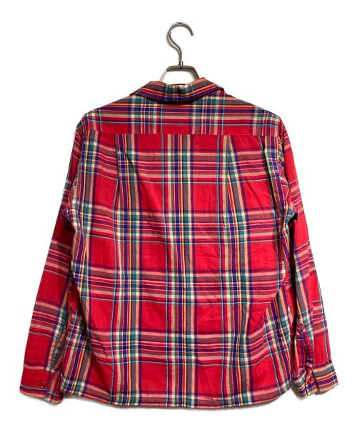 town topic（タウントピック）TOWN TOPIC (タウントピック) ヴィンテージオープンカラーシャツ/vintage open-collar shirt レッド サイズ:Mの古着・服飾アイテム