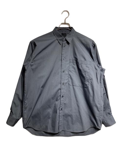 DAIWA PIER39（ダイワ ピア39）DAIWA PIER39 (ダイワ ピア39) TECH REGULAR STRIPE SHIRT L/S/テックレギュラーストライプシャツ グレー サイズ:Sの古着・服飾アイテム
